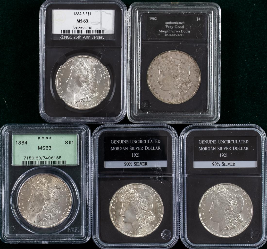 5 - 1882 - 1921 MORGAN SILVER DOLLARS $1 (1 of 2)