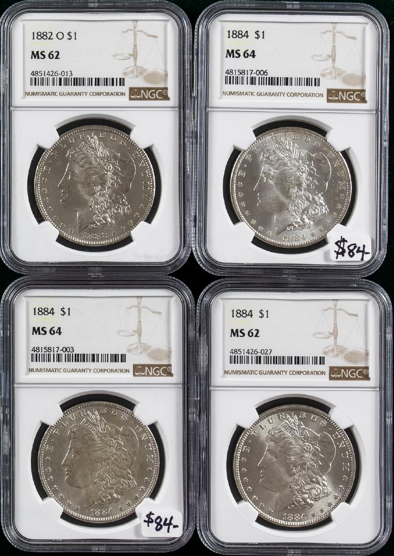 4 - 1882 - 1884 MORGAN SILVER DOLLARS (1 of 2)