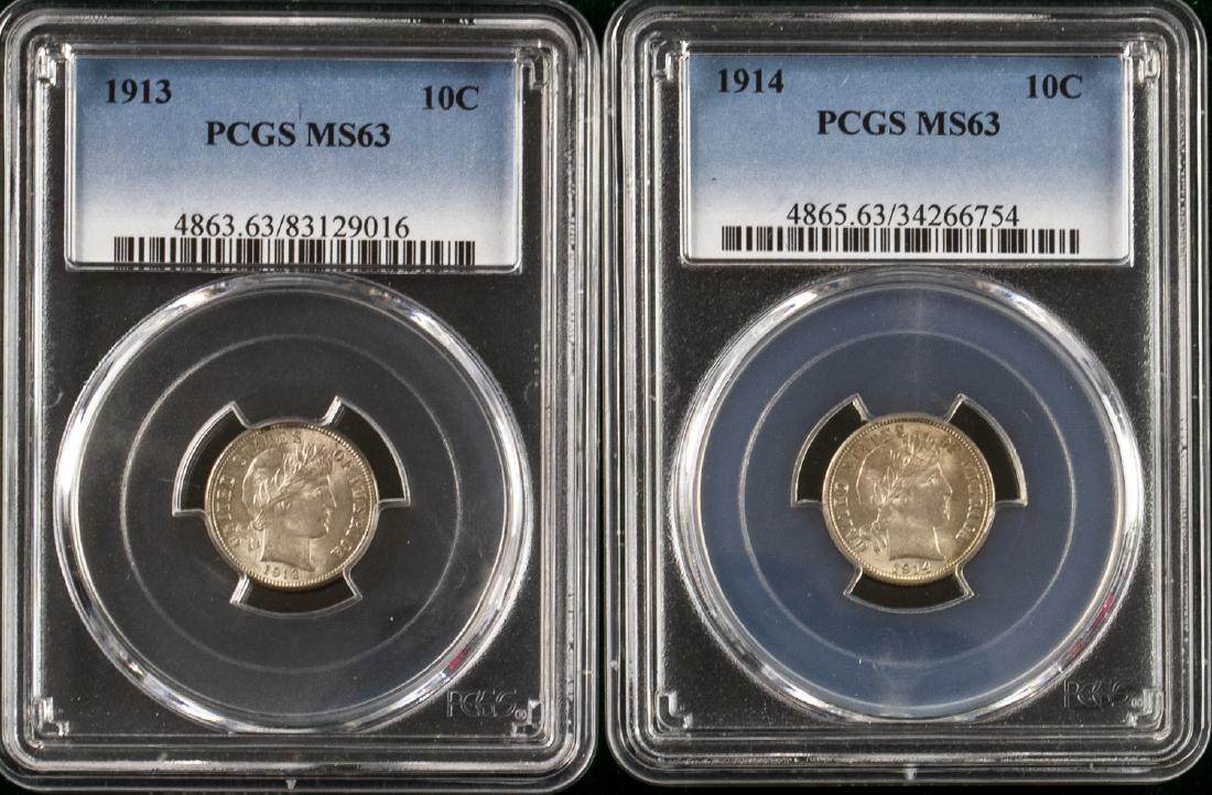1913 & 1914 TEN CENT 10C LIBERTY HEAD (1 of 2)