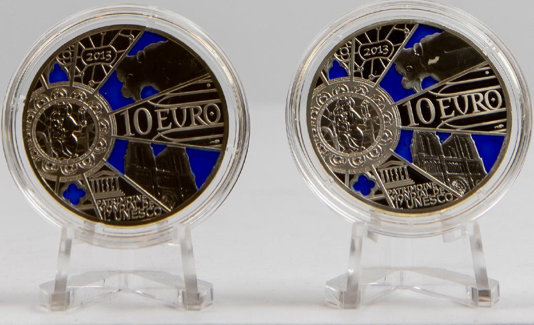 2013 FRENCH 10 EURO SILVER NOTRE DAME CATHEDRAL (1 of 2)