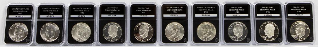 THE COMPLETE COLLECTION OF SILVER EISENHOWER DOLLARS $1 (1 of 2)