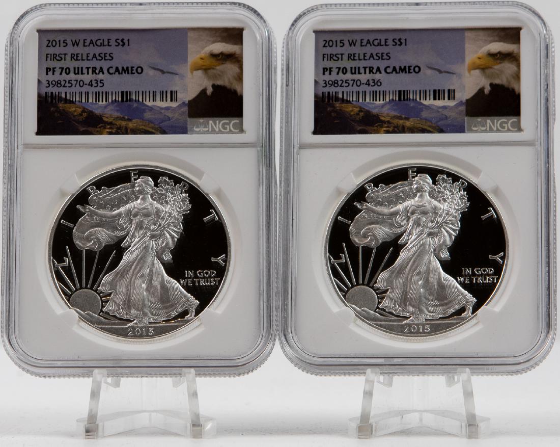 2 - 2015 SILVER EAGLE DOLLARS $1 (1 of 2)