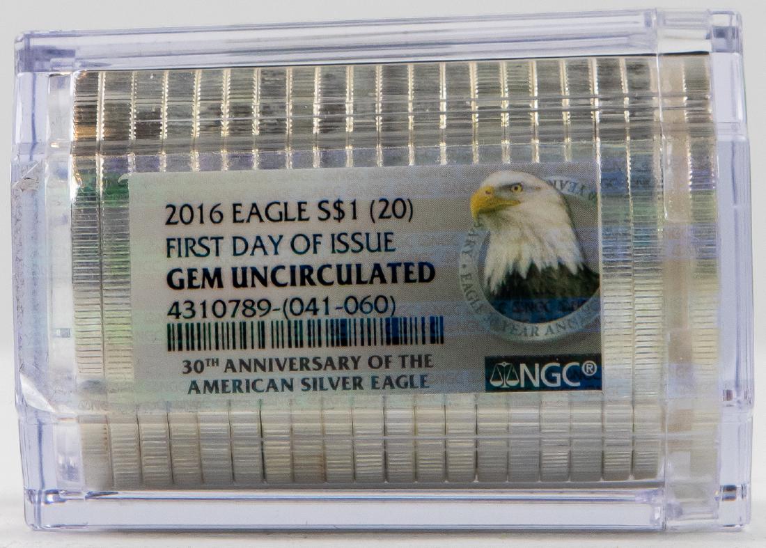 20 - 2016 SILVER EAGLE DOLLARS $1 (1 of 2)
