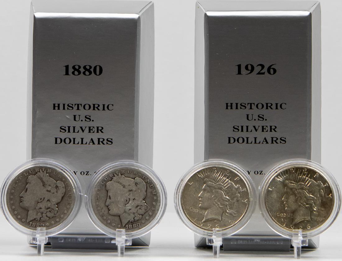 32 - 1880 - 1926 MORGAN AND PEACE SILVER DOLLARS $1 (1 of 2)