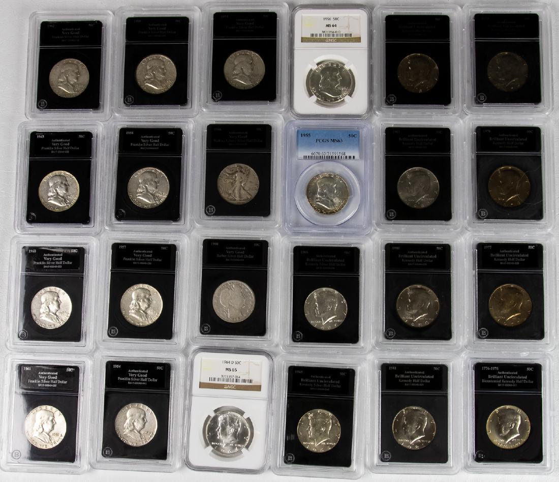 50 - 20TH CENTURY US SILVER HALF DOLLAR 50C COLLECTION (1 of 4)