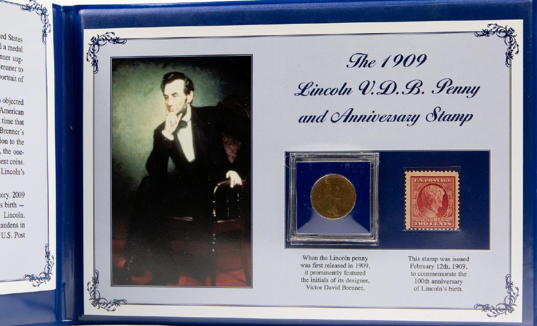 1909 LINCOLN VDB PENNY AND STAMP (1 of 1)