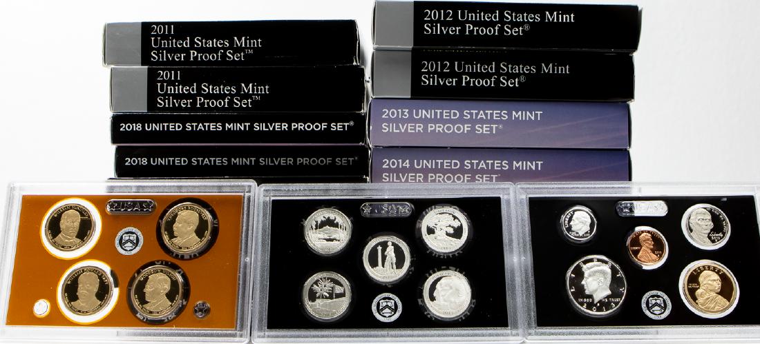 16 - 2011 - 2018 US SILVER PROOF SETS (1 of 3)