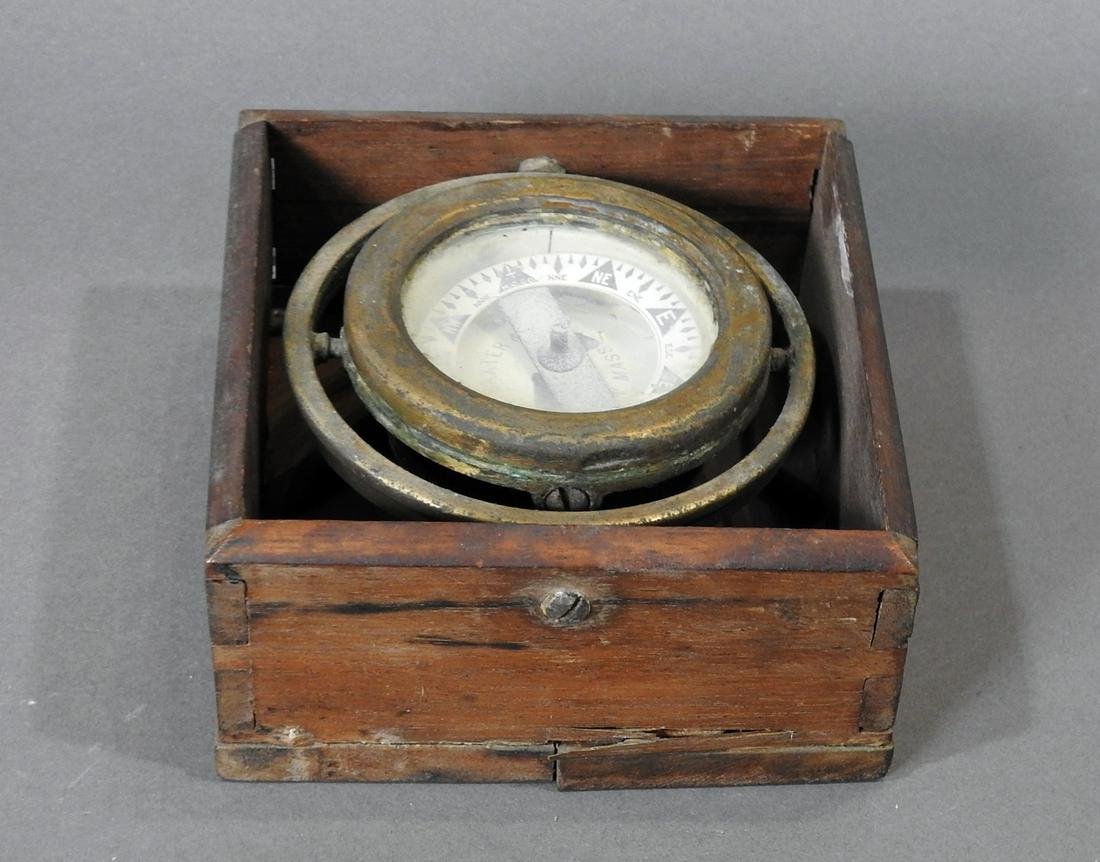 ANTIQUE SHIP'S COMPASS Aug 22, 2019 SS Auction, Inc. in NJ