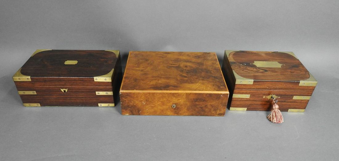 2 GEORGIAN STYLE BOXES & 1 HUMIDOR (1 of 9)