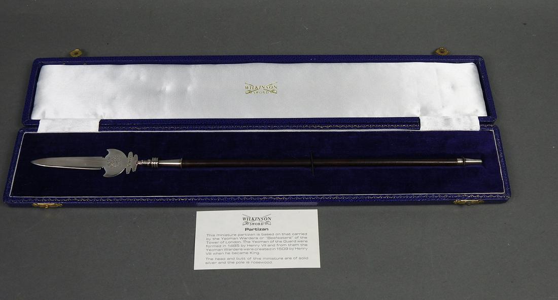 MINIATURE PARTIZAN WILKINSON SWORD (1 of 3)
