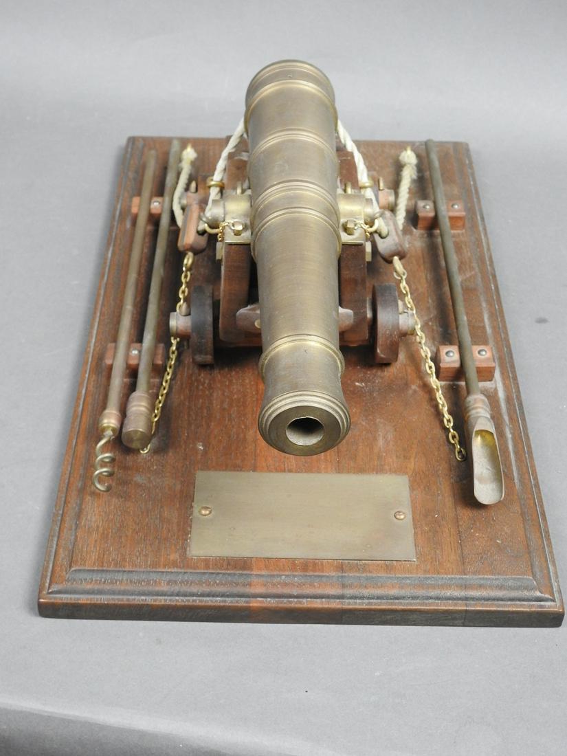 MINIATURE MILITARY CANNON ON STAND (1 of 11)