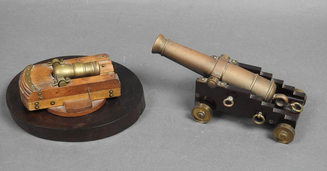 2 MINIATURE SHIPS CANNONS (1 of 9)