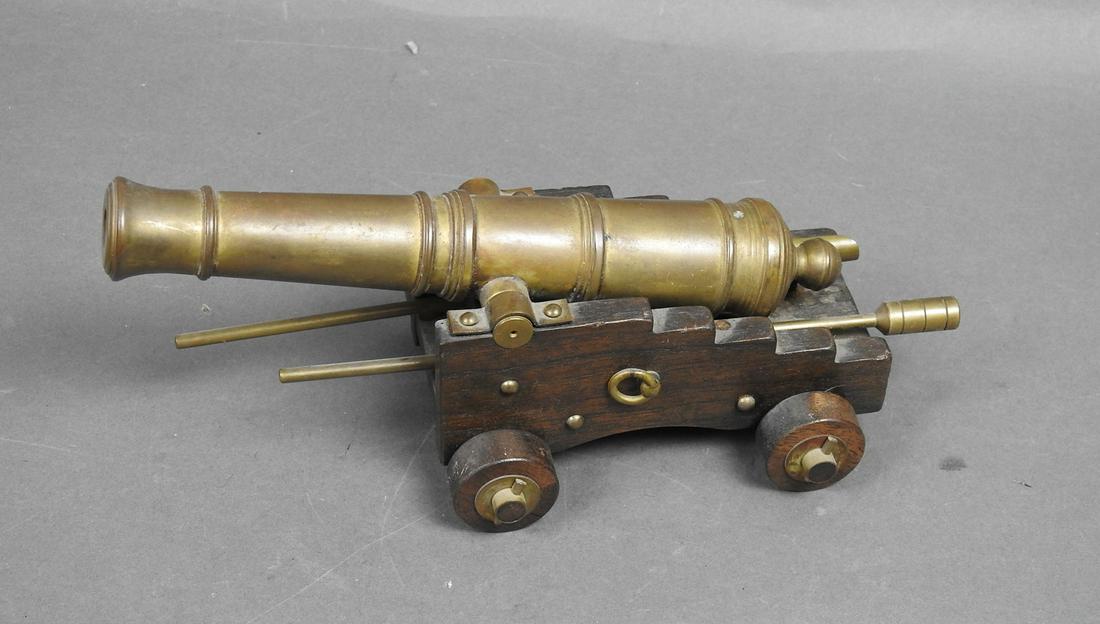 BRASS MINIATURE MILITARY CANNON (1 of 7)