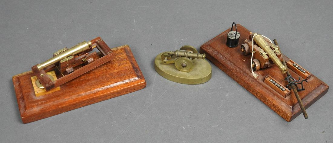 3 MINIATURE MILITARY CANNONS (1 of 13)