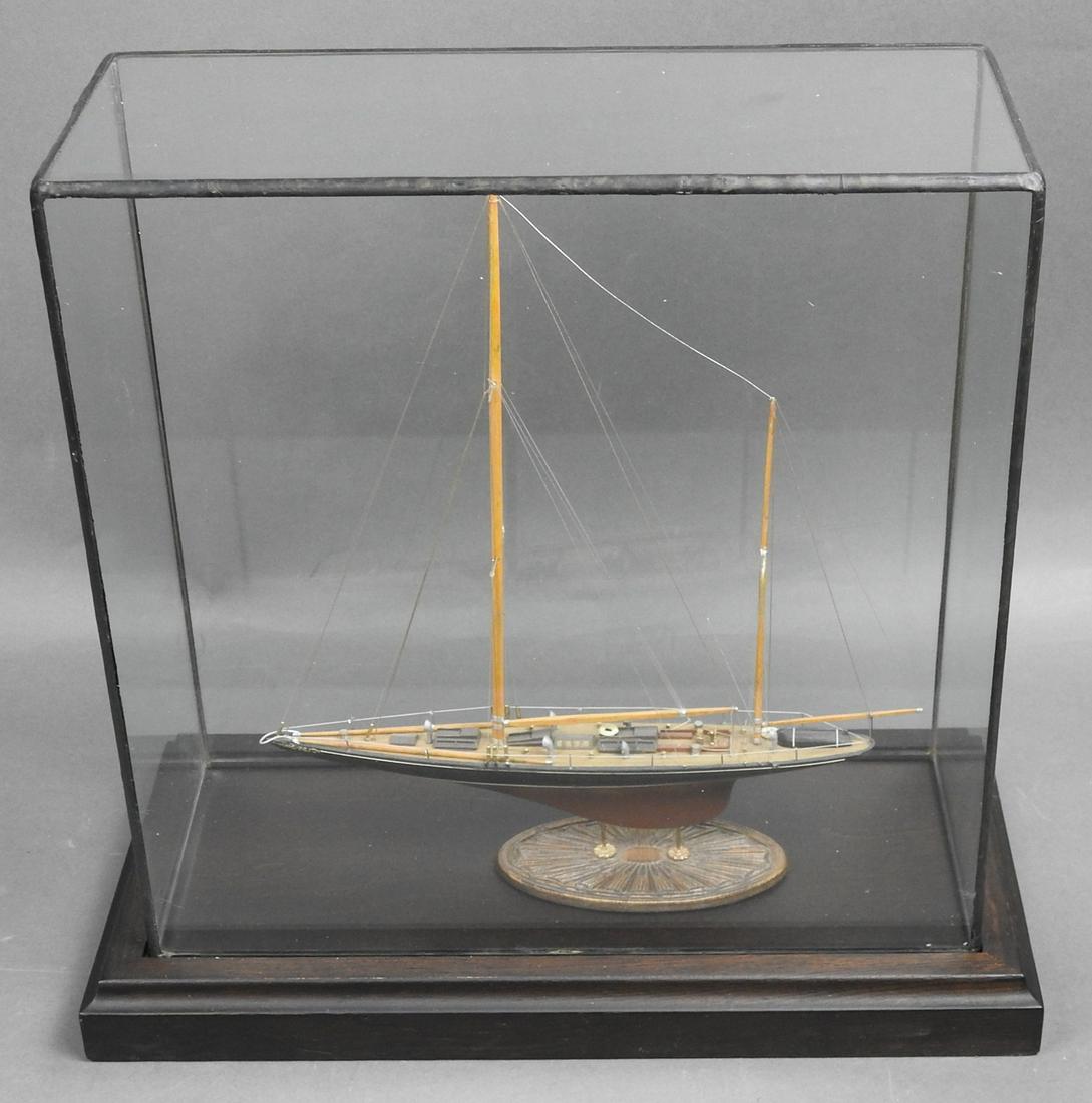 REPLICA SAILBOAT IN DISPLAY CASE (1 of 4)