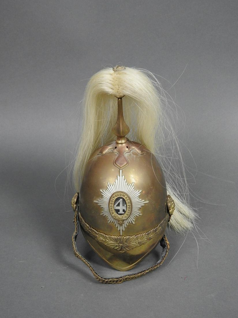 MINIATURE/SCALE BRASS HELMET W/HORSEHAIR PLUME (1 of 8)