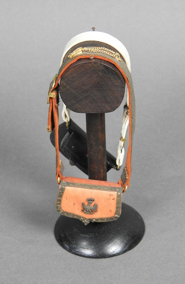 2 MINIATURE LEATHER MILITARY DOCUMENT BAGS (1 of 6)