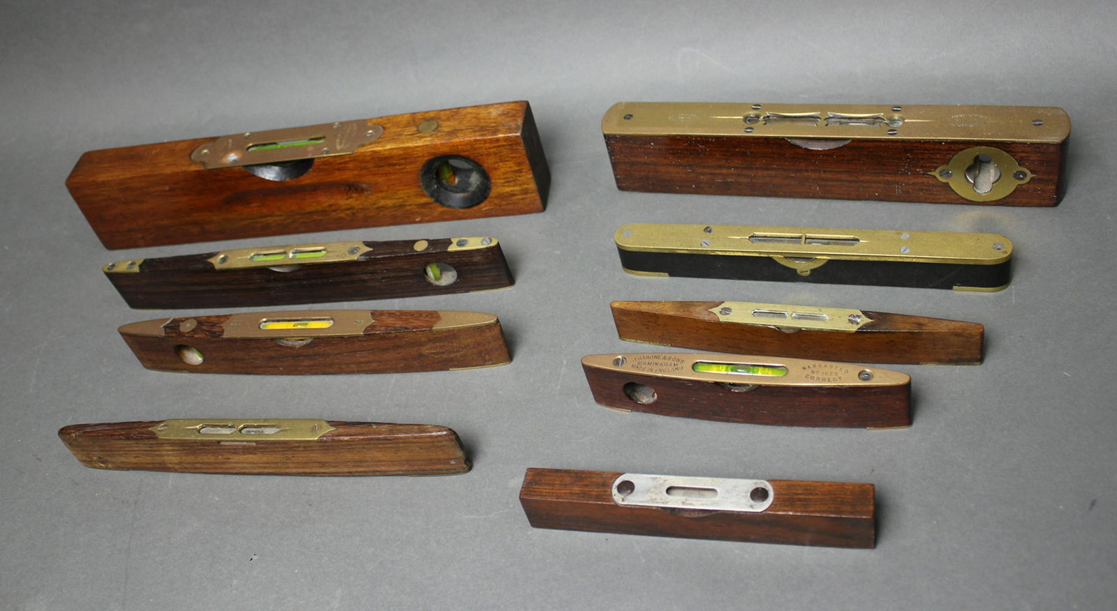 9 WOOD & BRASS LEVELS (1 of 8)
