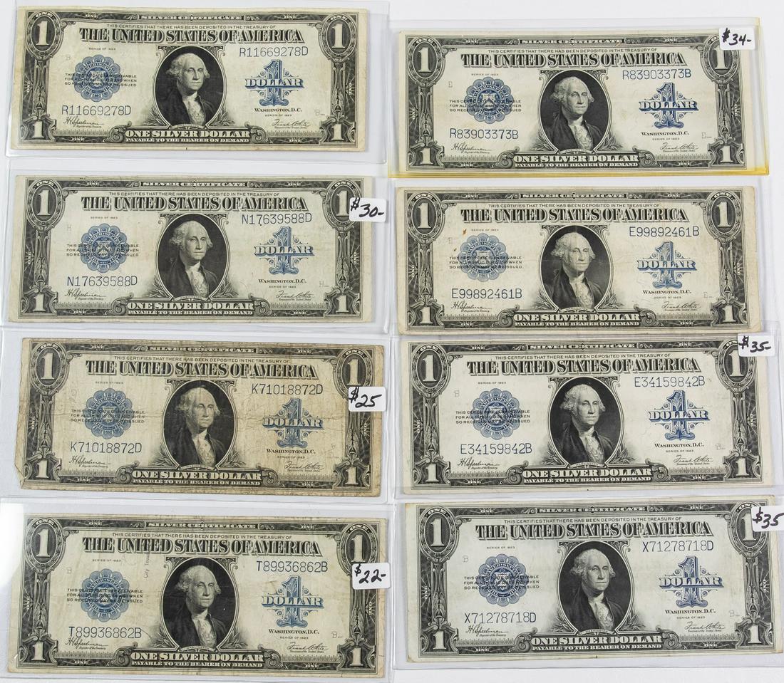 8 - 1923 - $1 ONE DOLLAR SILVER CERTIFICATES (1 of 2)