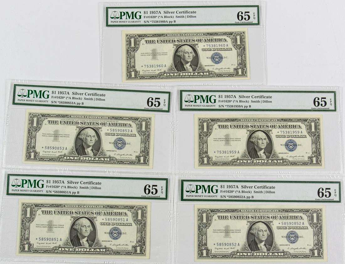 5 - 1957A $1 ONE DOLLAR SILVER CERTIFICATE (1 of 2)