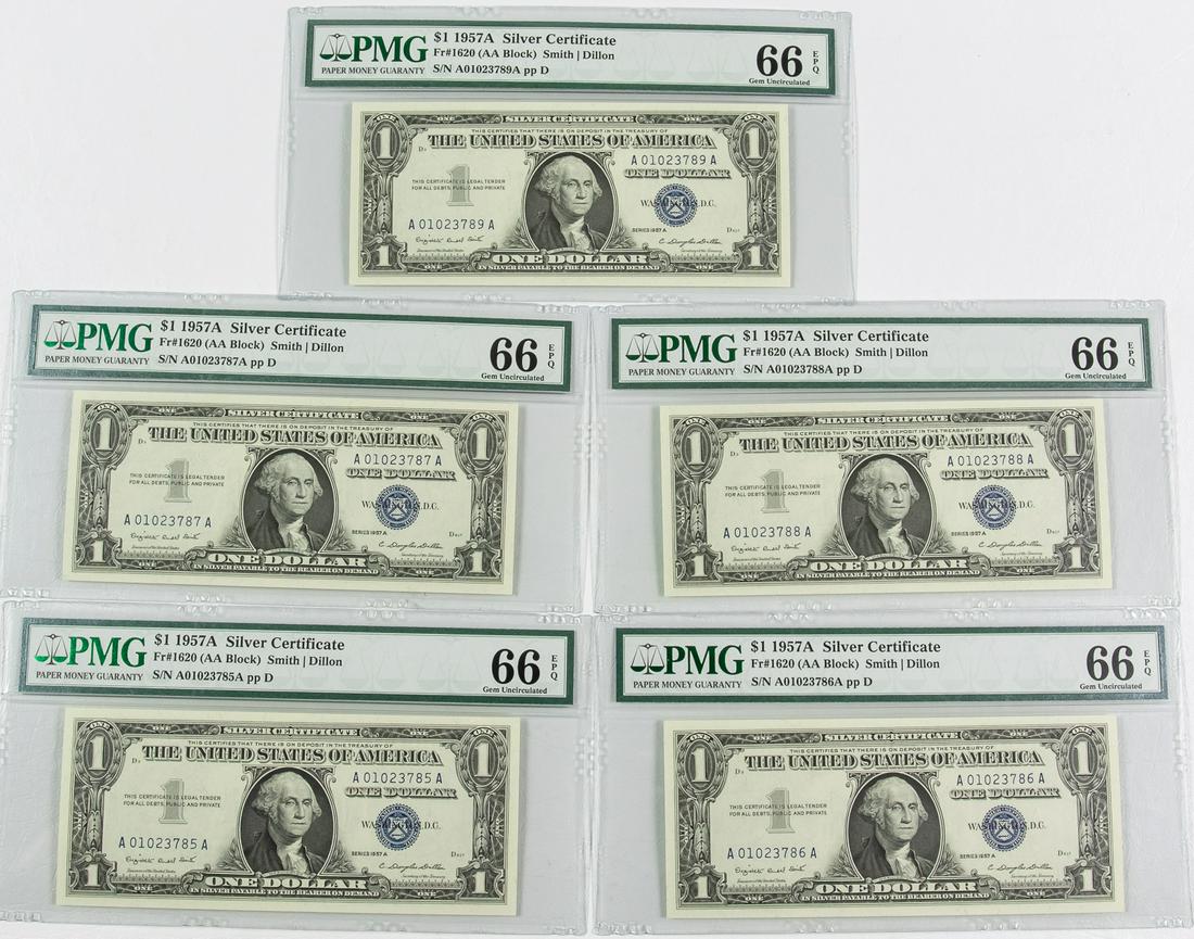 5 - 1957A $1 ONE DOLLAR SILVER CERTIFICATE (1 of 2)