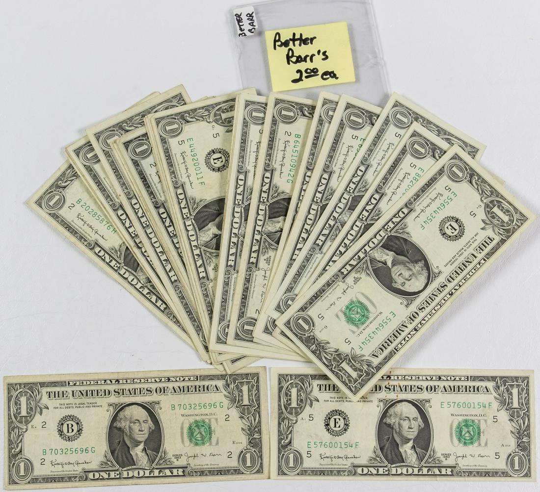 28 - 1963 $1 ONE DOLLAR FEDERAL RESERVE NOTES (1 of 2)