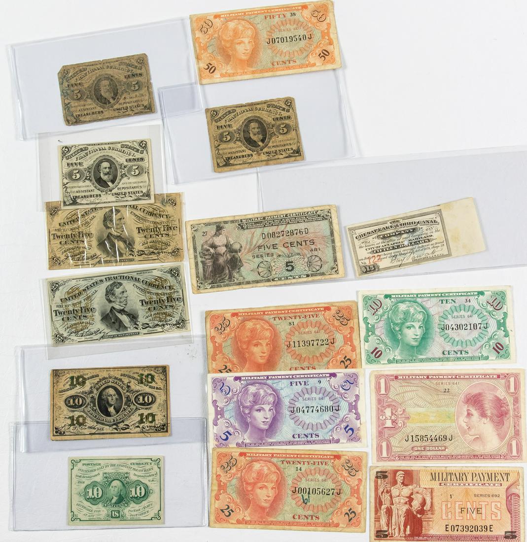 8 ASSORTED CURRENCIES & A LOT OF MILITARY CURRENCY (1 of 2)