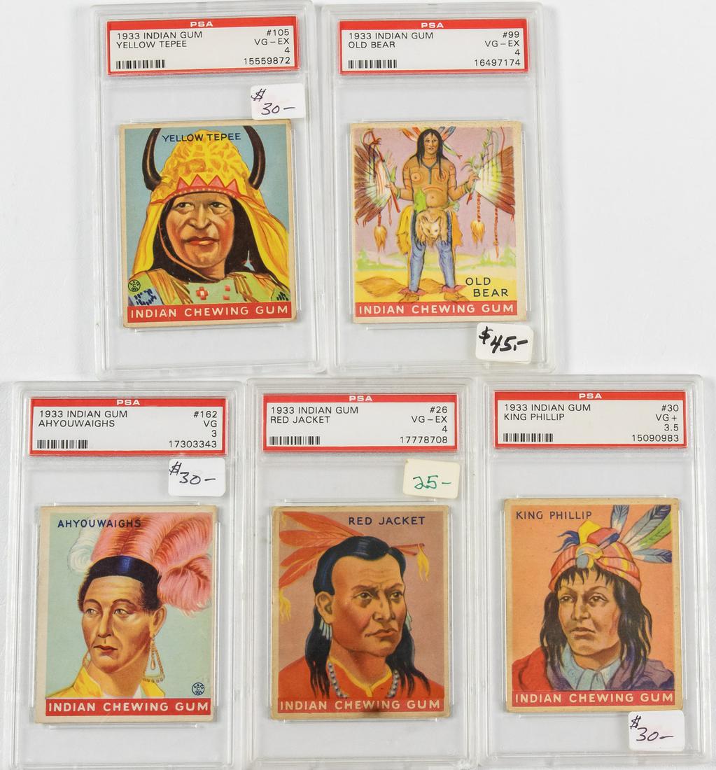 5 ASSORTED BASEBALL CARDS (1 of 2)