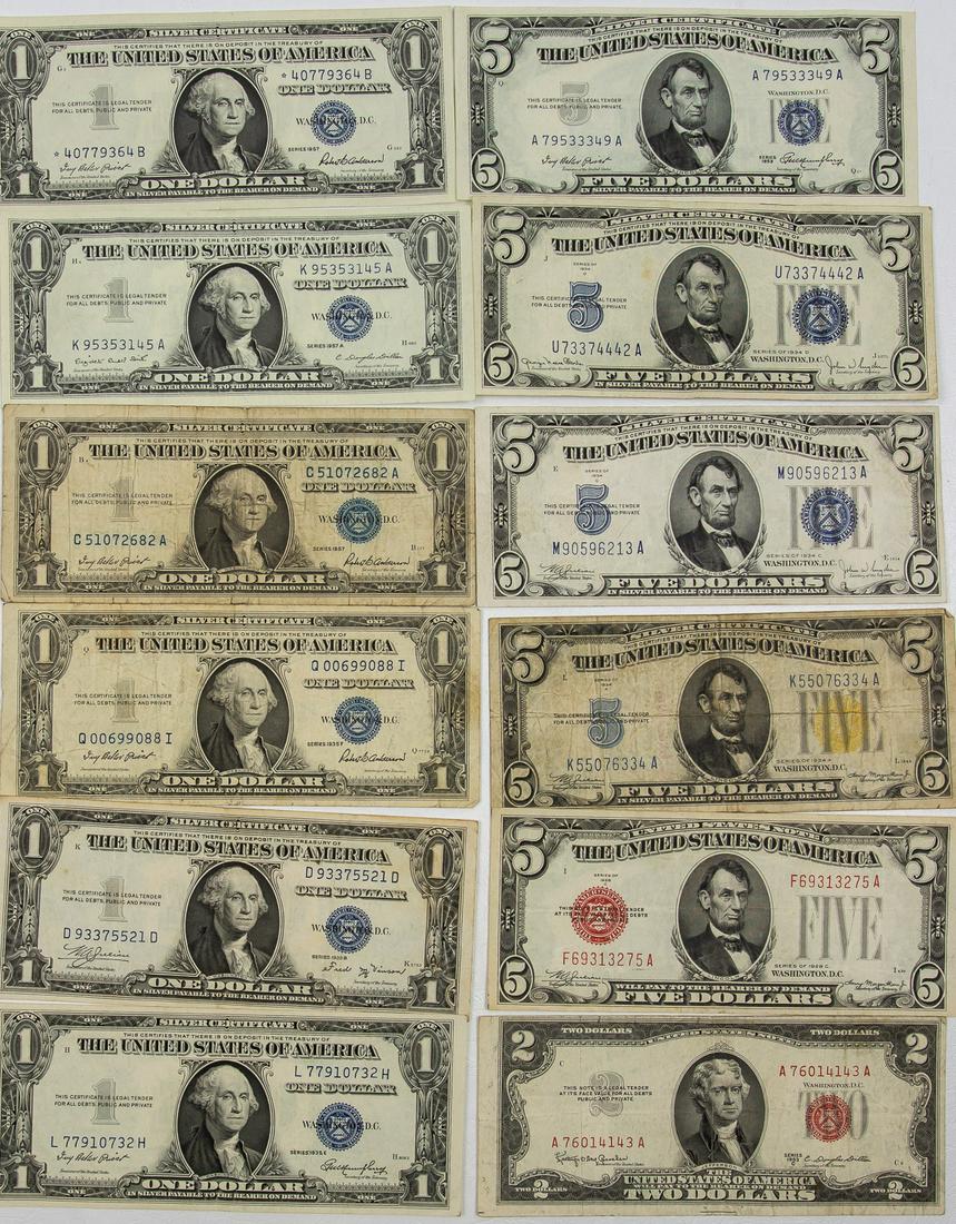 12 - $1 ONE DOLLAR, $2 TWO DOLLAR & $5 FIVE DOLLAR (1 of 2)