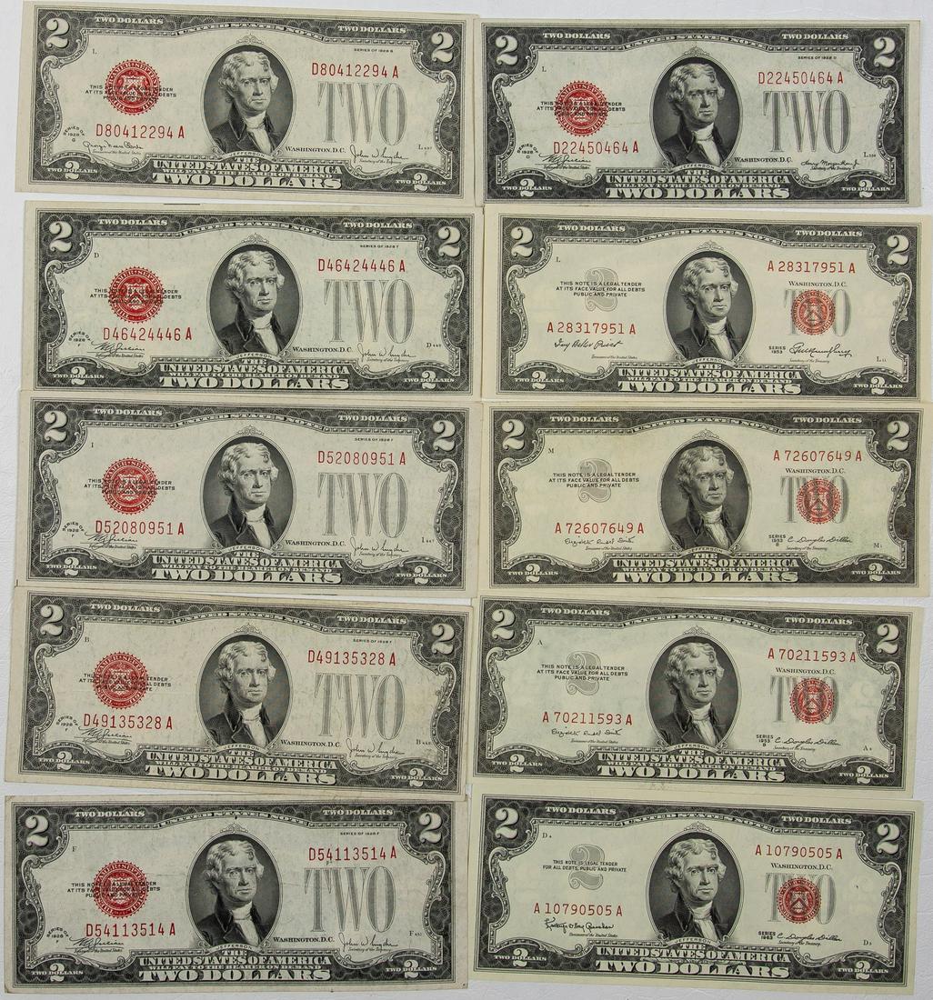 10 - $2 TWO DOLLAR RED SEALS (1 of 2)