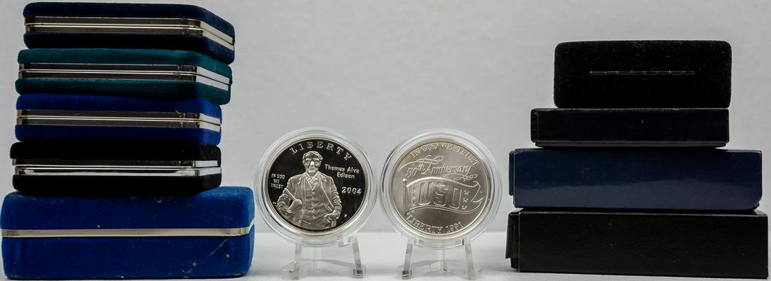 9 SILVER COMMEMORATIVE COINS (1 of 2)