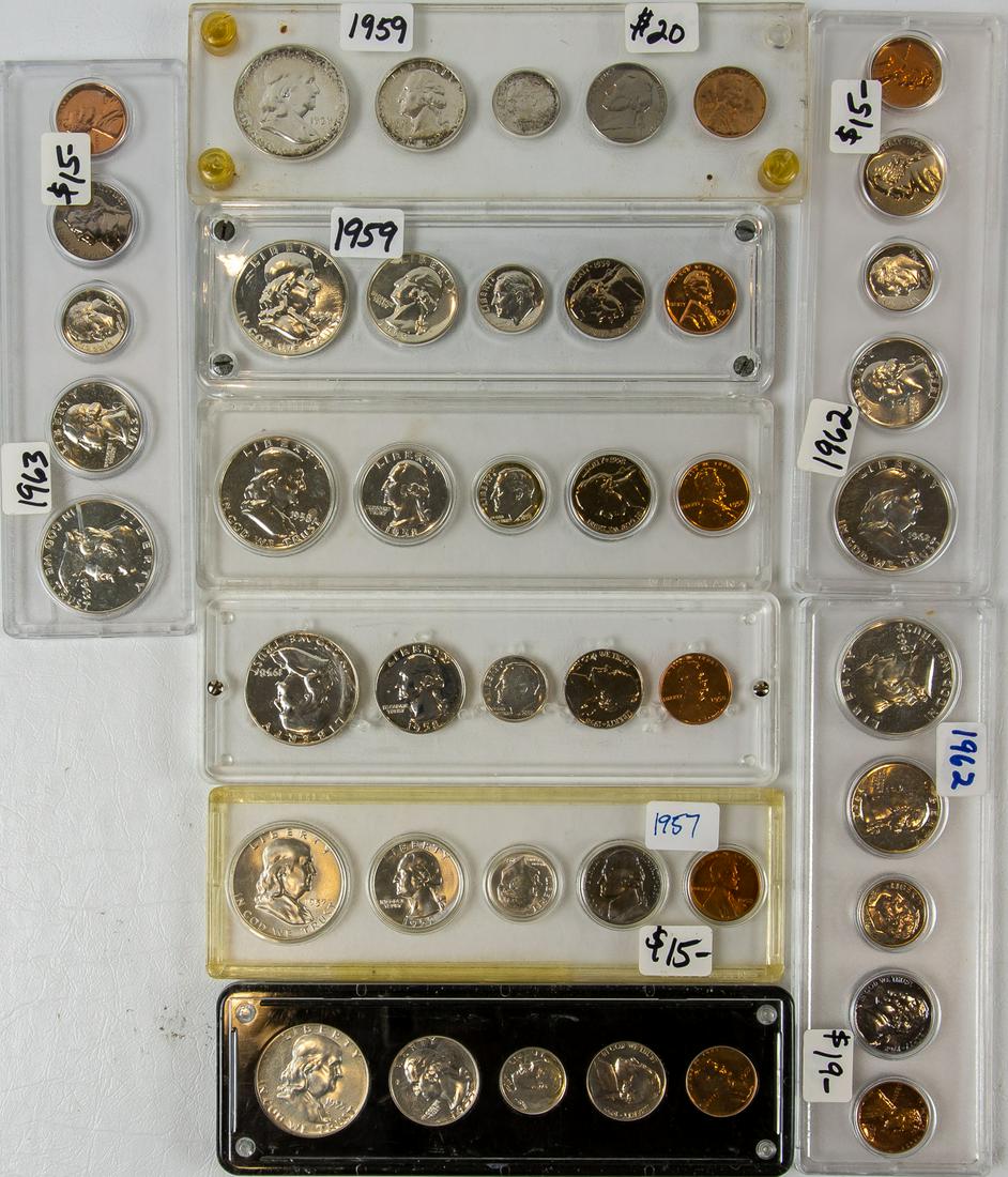 9 COIN SETS THAT APPEAR TO BE AU OR BETTER (1 of 2)