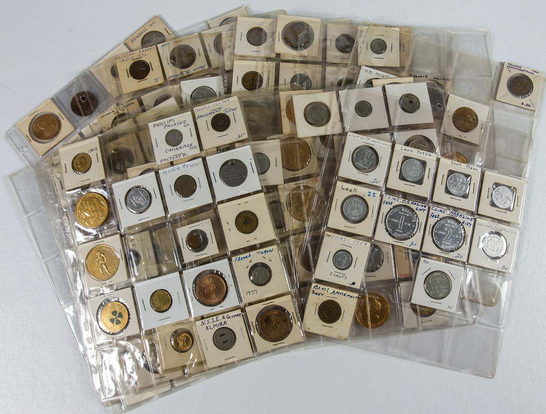 204 TOKENS AND COINAGE FROM AROUND THE WORLD (1 of 2)