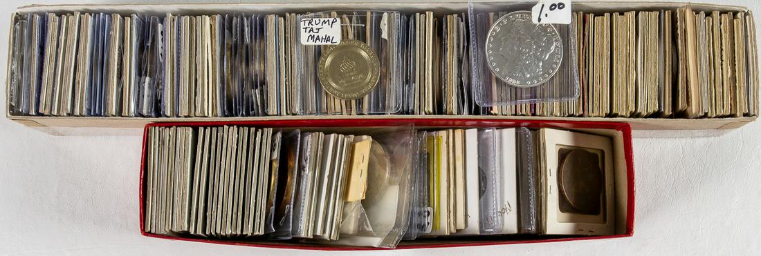 201 ASSORTED TOKENS MEDALS AND COINAGE FROM AROUND THE (1 of 2)