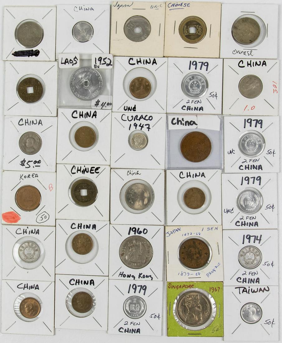 30 ASSORTED COINS FROM CHINA AND ADJACENT COUNTRIES (1 of 2)