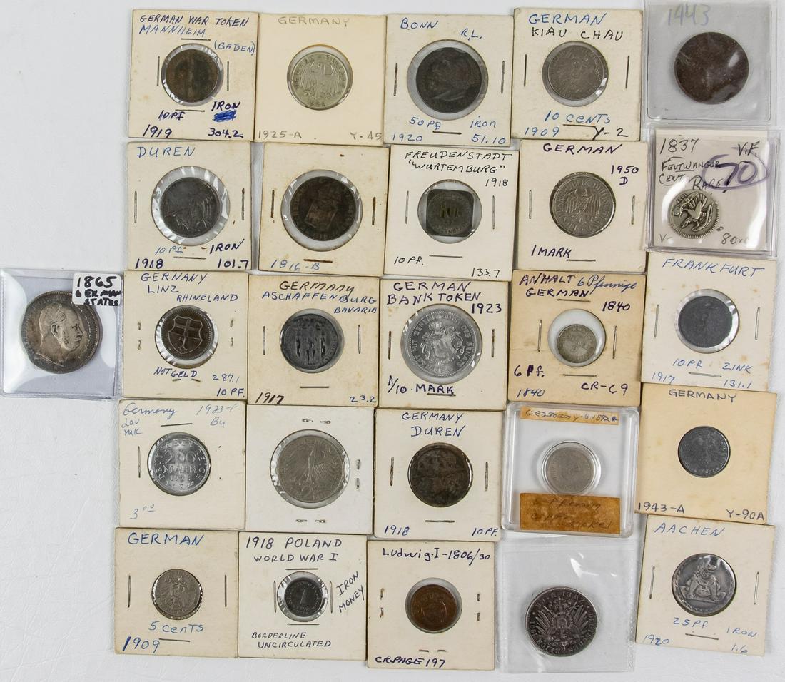 26 ASSORTED COINS FROM GERMANY AND ADJACENT COUNTRIES (1 of 2)
