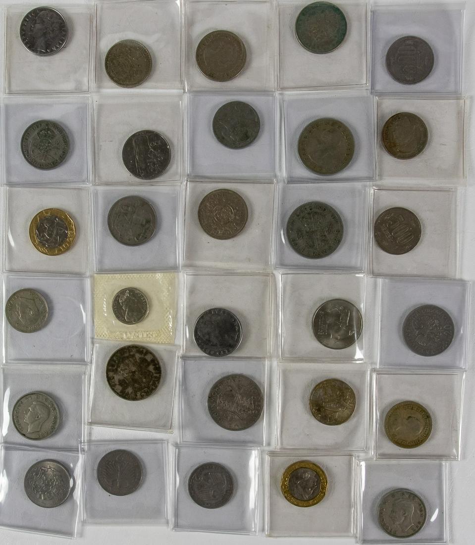 30 ASSORTED COINS AND TOKENS FROM AROUND THE WORLD (1 of 2)