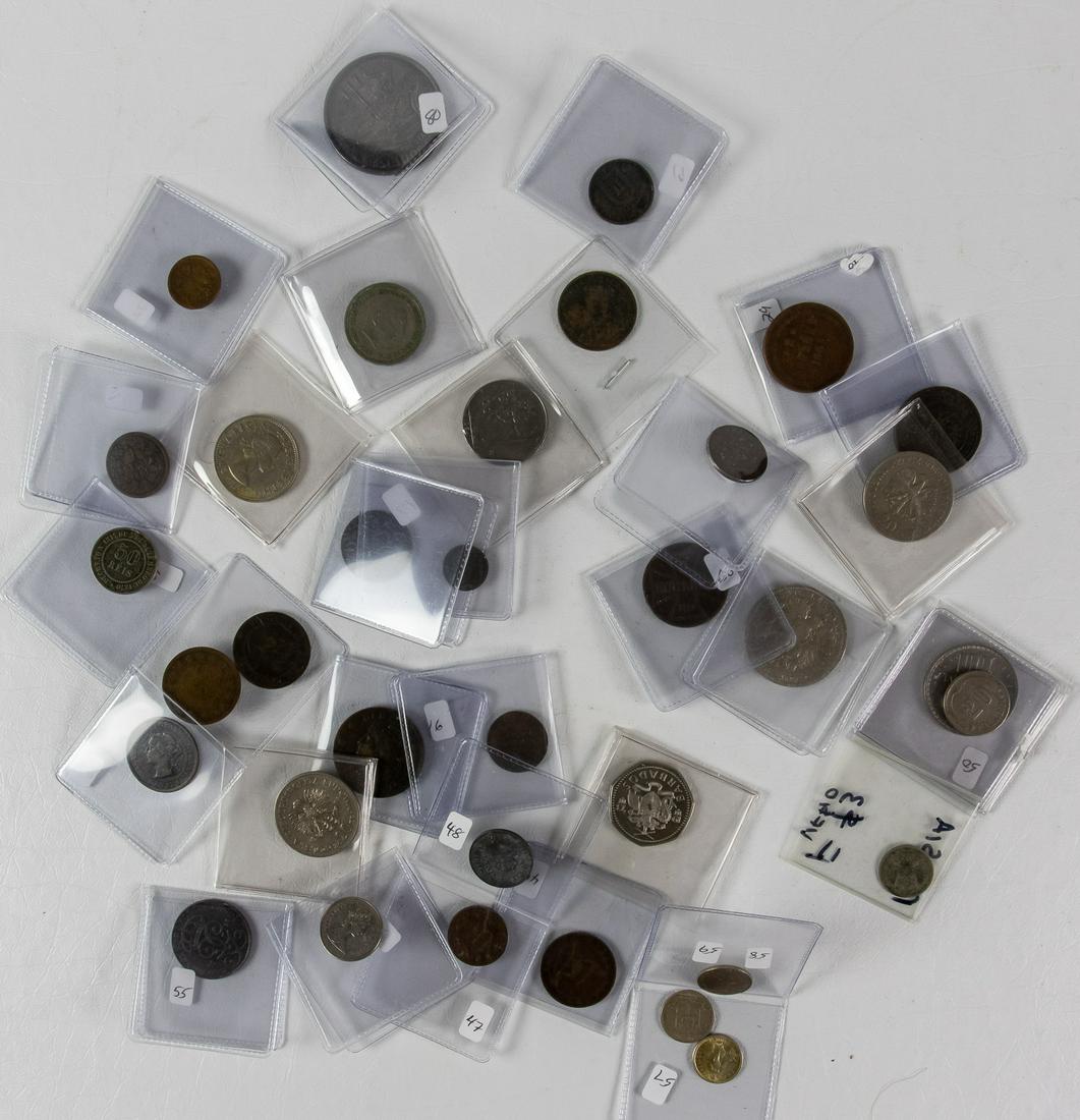 30 ASSORTED COINS AND TOKENS FROM AROUND THE WORLD (1 of 2)