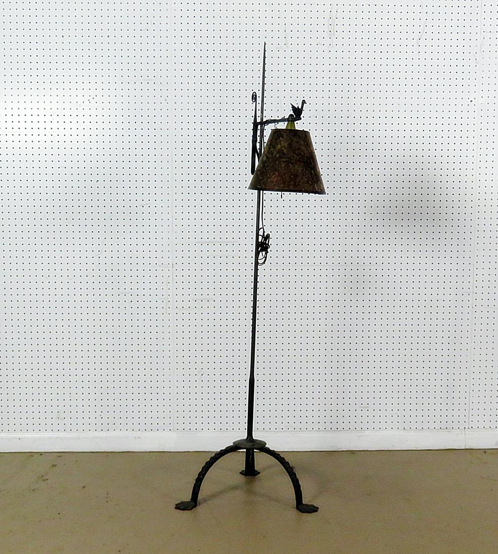 METAL FLOOR LAMP ATTRIBUTED SAMUEL YELLIN (1 of 9)