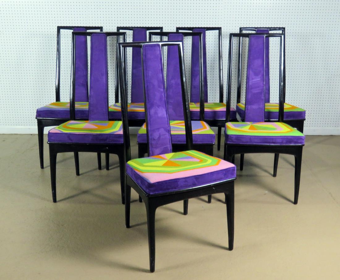 8 JOHN STUART EBONIZED DINING CHAIRS (1 of 5)