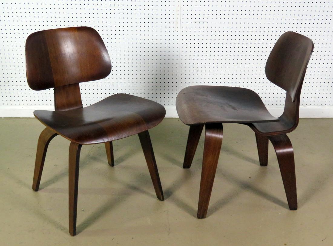 PAIR CHARLES EAMES  DCW PLYWOOD CHAIRS (1 of 6)