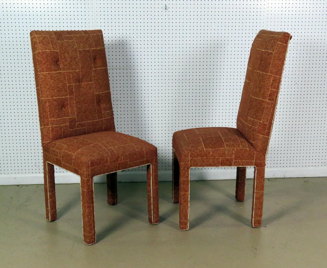 PAIR DOROTHY DRAPER STYLE DINING CHAIRS (1 of 6)