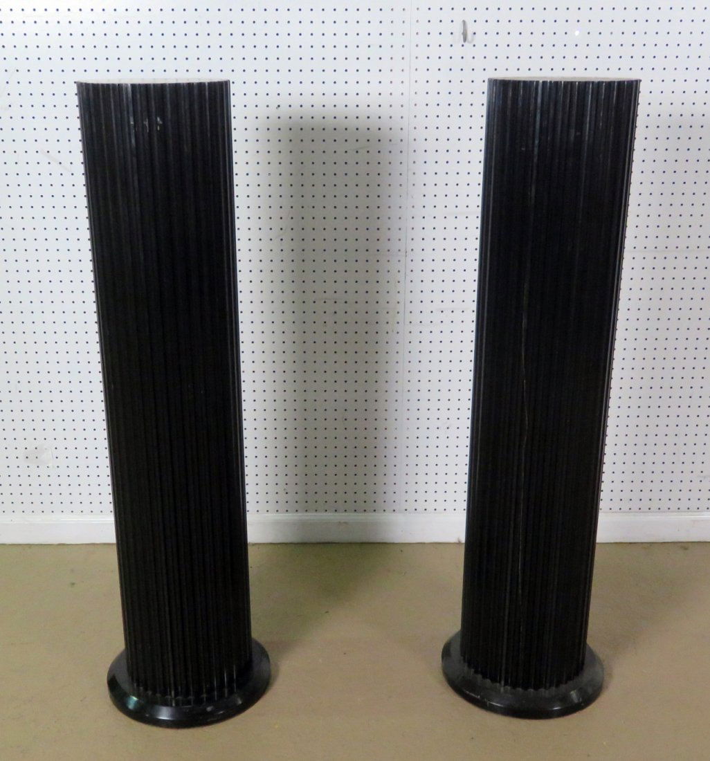 PAIR EBONIZED WOODEN PEDESTALS (1 of 11)
