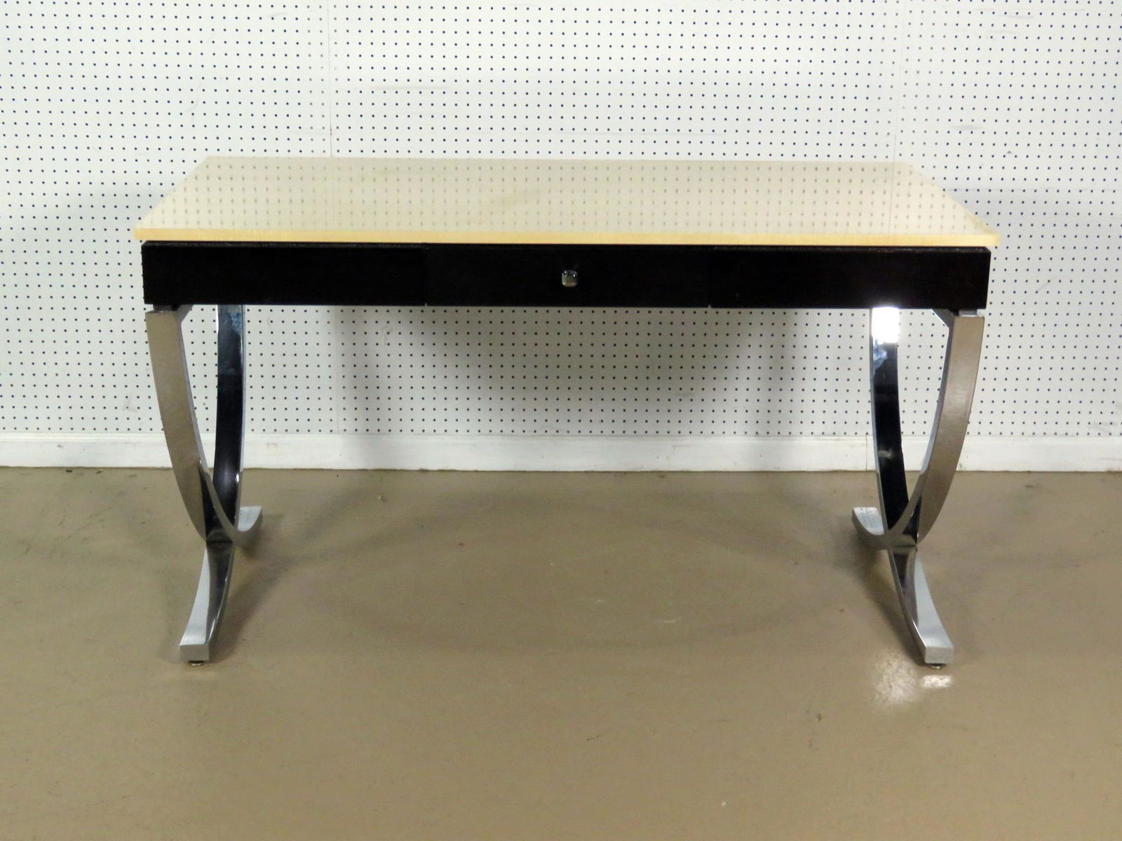 MID CENTURY MODERN CHROME FRAME DESK (1 of 9)