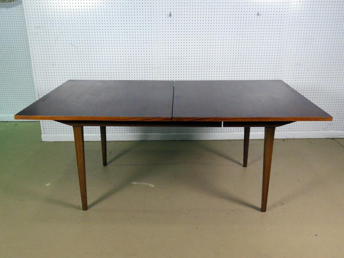 ROSEWOOD AND WALNUT DINING TABLE ATTR JOHN WIDDICOMB (1 of 11)