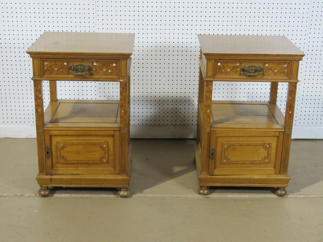 PAIR VICTORIAN END TABLES (1 of 9)