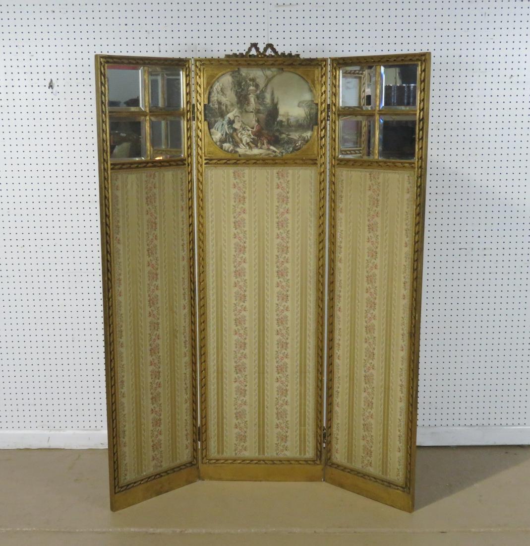 FRENCH STYLE 3 PANEL SCREEN (1 of 7)