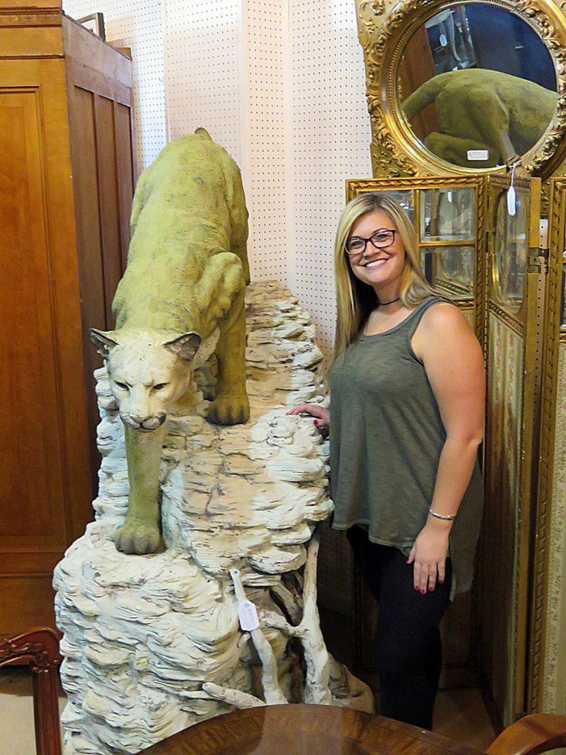 LARGE BRONZE MOUNTAIN LION SIGNED ANUTRANUSART (1 of 8)