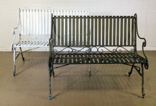 Pair Vintage Wrought Iron Park Benches Sep 19 2019 Ss Auction