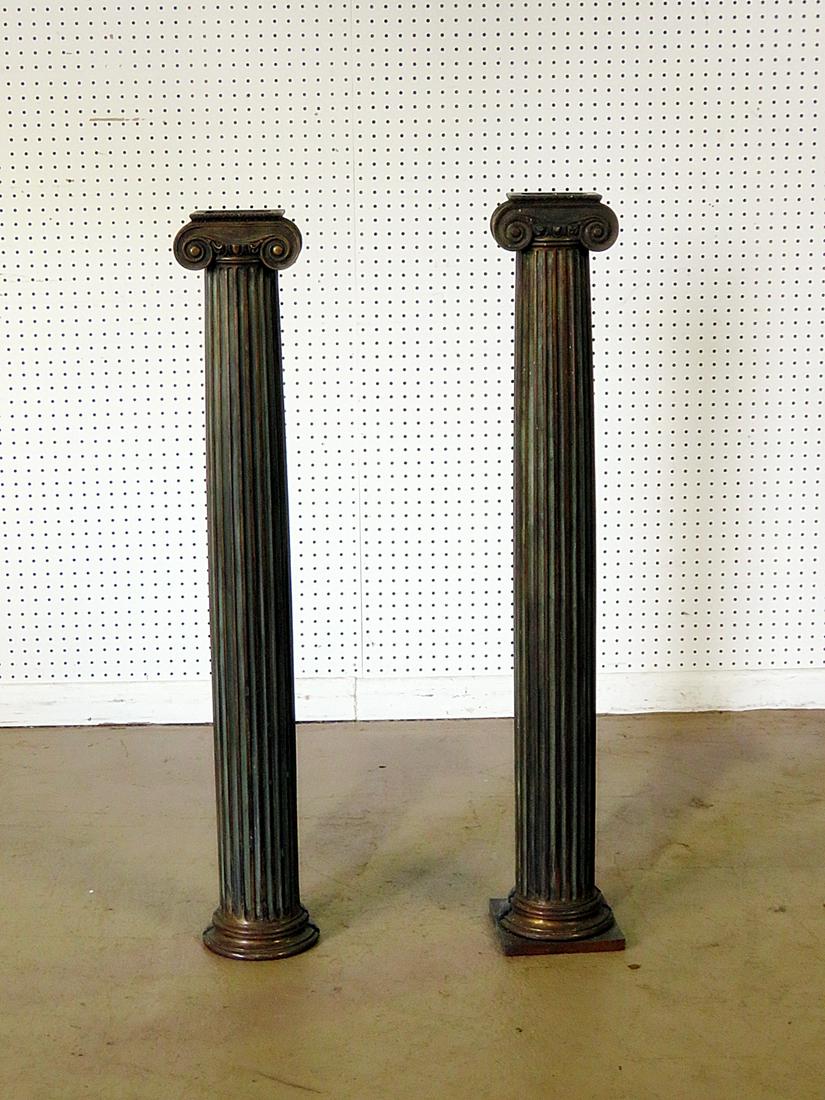 PAIR BRONZE COLUMNS ATTR CALDWELL (1 of 8)